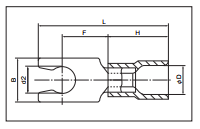 Đầu cos chĩa bọc nhựa Nichifu dòng TMEX Locking Spade (TMEX LY Type) - Image 3
