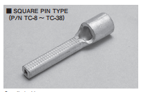 Đầu cos ghim vuông TC Type kèm nắp chụp PVC