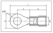 Đầu cos tròn bọc nhựa có ống đồng tăng cường Nichifu dòng TMDN R Type (TMDN 0.3) - Image 3