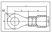 Đầu cos tròn bọc nhựa cách điện Nichifu dòng TMEX R Type (TMEX 3.5 & TMEX 5.5) - Image 3