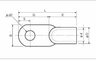 Đầu cos trần 1 lỗ bắt bu-lông Nichifu dòng D...A TYPE (SINGLE HOLE) - Image 2