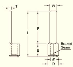 Đầu Cos Dẹt Trần DBNB0.5-8 / DBN0.5-8 (26-22 AWG / 0.2 - 0.5 mm²)