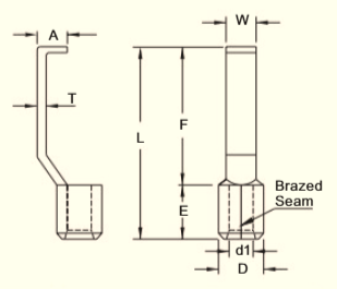 Đầu Cos Dẹt Móc Trần LBNB1 / LBN1 (22-16 AWG / 0.5 - 1.5 mm²)