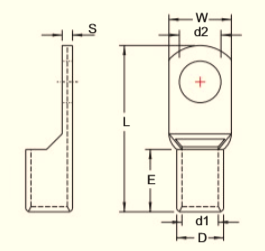 Đầu Cos Tròn Trần Dòng TL4 (12 A.W.G. / 4.0 mm²)